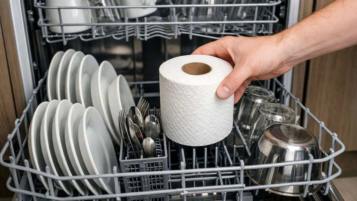 Jednoduchý trik s toaletním papírem v myčce
